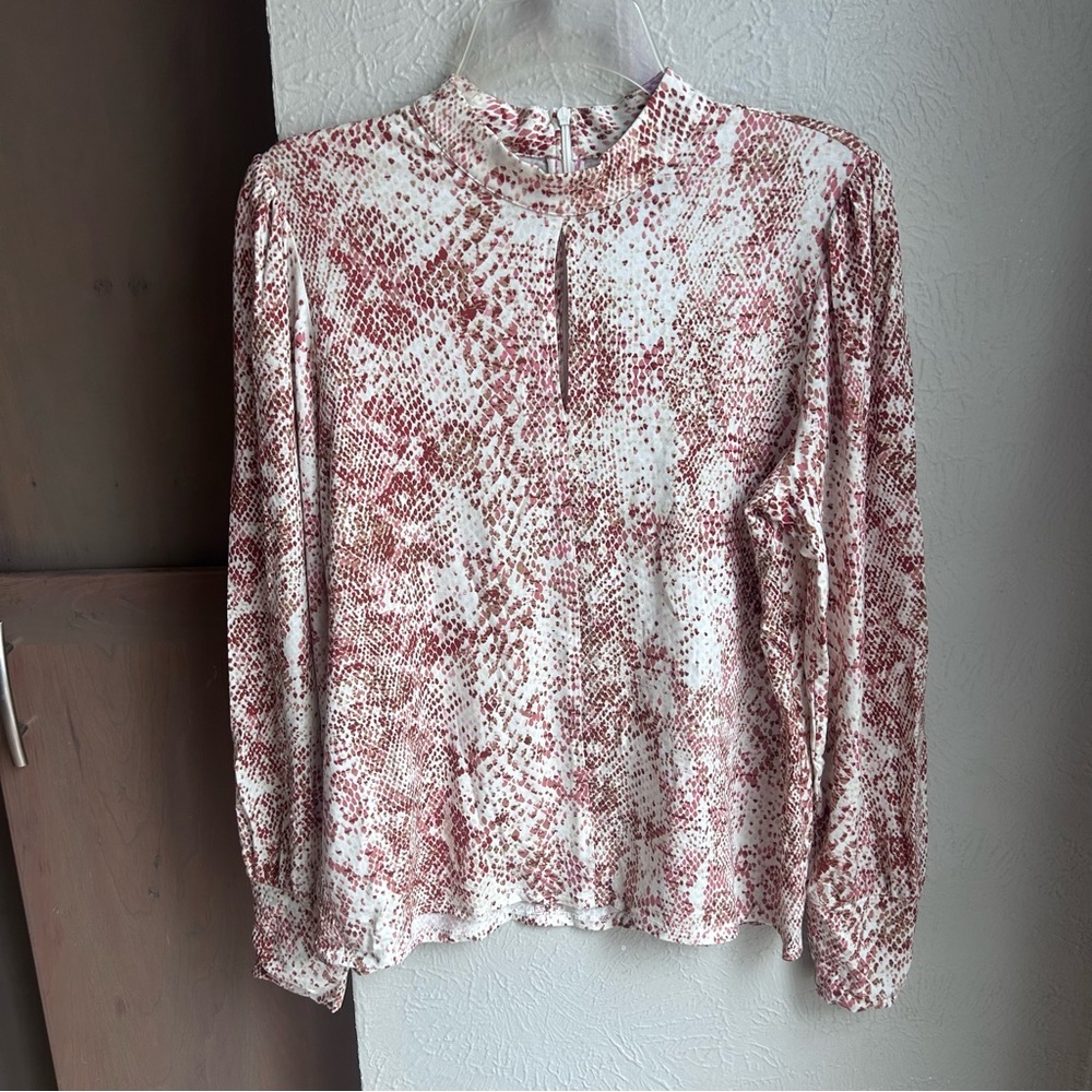 Chicos Python Snake Print Lyocell Long Sleeve Top… - image 3